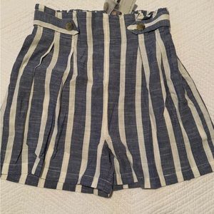 Nautical striped blue and white shorts